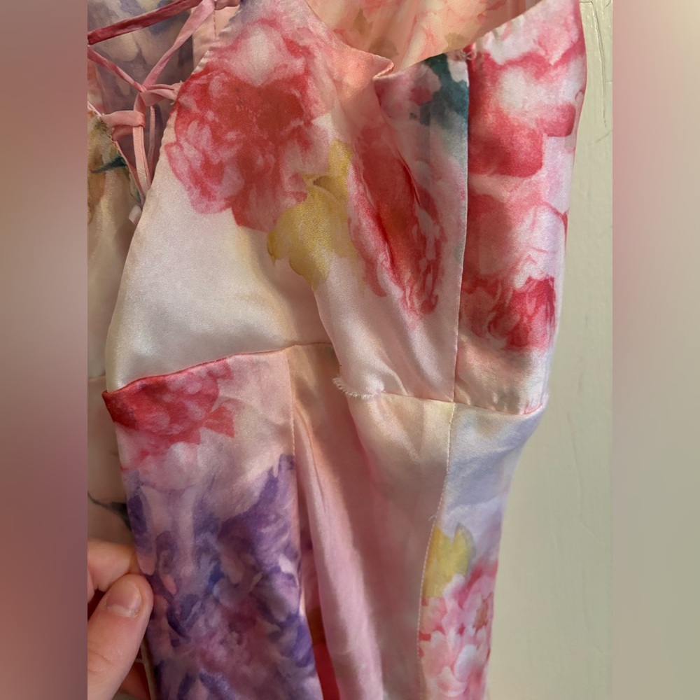 For Love and Lemons Lisa Pink Maxi Dress SMALL - Picture 7 of 12